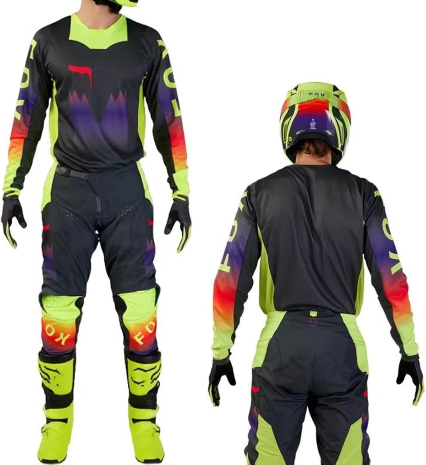 モトクロスジャージ 上下セット 長袖 バイク用 オフロードジャージ XL